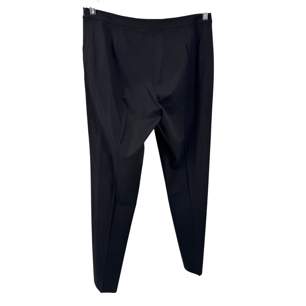 Lafayette 148 New York Bleecker Trouser Pants Size 10 Black Wool Blend Tapered